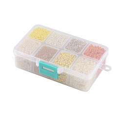 1箱8/0ガラス種ビーズラウンドスペーサビーズ  ミックスカラー  3mm  穴：1mm  約4200個/箱&nbsp;SEED-X0050-3mm-11
