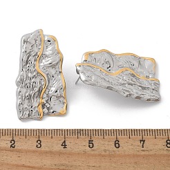 304 Stainless Steel Folds Stud Earrings&nbsp;EJEW-Z084-03GP-02