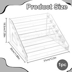 7-Tier Plastic Nail Polish Bottle Organizer Display Risers&nbsp;ODIS-WH0030-345
