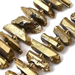 Electroplated Natural Quartz Crystal Beads Strands&nbsp;G-F800-B
