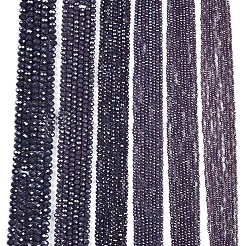 電気メッキガラスビーズセット  パール光沢メッキ  多面カット  ロンデル  オールドローズ  3.5~3.8x3mm  穴：0.8~1mm  約105~110個/連  29~31cm&nbsp;EGLA-A044-P3mm-A11
