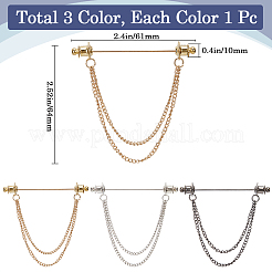 Zinc Alloy Hanging Chain Brooches&nbsp;FIND-GF0006-87B