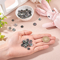 60Pcs 3 Styles Natural Black Lip Shell Buttons&nbsp;BUTT-TA0001-25
