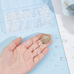 電気メッキガラスビーズセット  多面カット  ロンデル  クリアAB  3~10x2~8mm  穴：0.4~1mm  780個/箱&nbsp;EGLA-SC0001-25E