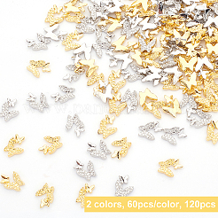 120Pcs 2 Colors Alloy Cabochons&nbsp;MRMJ-OC0002-31