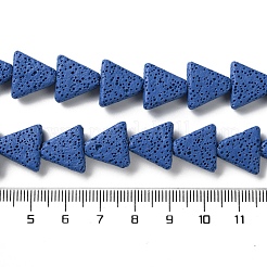 Triangle Dyed Natural Lava Rock Beads Strands&nbsp;G-O126-04A-03