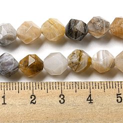 Natural Bamboo Leaf Agate Beads Strands&nbsp;G-NH0012-B02-03