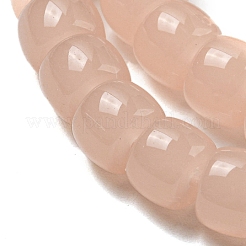 ジェイド風ガラスビーズ連売り  バレル  ダークサーモン  8x6mm  穴：1.6mm  約61~62個/連  14.84''~15.16''（37.7~38.5センチメートル）&nbsp;GLAA-NH0002-A01