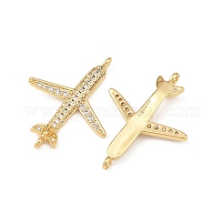 Brass Micro Pave Cubic Zirconia Pendants&nbsp;KK-F919-24G