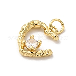 Rack Plating Brass Clear Cubic Zirconia Pendants&nbsp;KK-Z056-15G