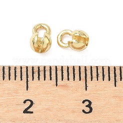 真鍮製ダルマチープ  カドミウムフリー＆鉛フリー  長持ちメッキ  ラックめっき  18KGP本金メッキ  5.5x4mm  穴：1.6mm  内径：1.4mm&nbsp;KK-C156-02A-G
