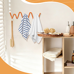 Wave Shaped Iron Wall Mount Coat Rack&nbsp;AJEW-WH0481-787