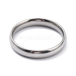 イオンプレーティング（IP）304ステンレススチール製シンプルプレーンバンド指輪女性用  ミックスカラー  usサイズ9 1/4(19.1mm)&nbsp;RJEW-B036-08