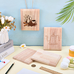 4Pcs Unfinished Rubber Wood Timber Board&nbsp;WOOD-FG0001-66B