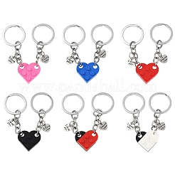Matching Couple Resin Heart Keychain&nbsp;KEYC-YW00181-01