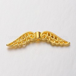 チベット風合金ビーズ  ウイング  ゴールドカラー  7.5x30x3mm  穴：1mm&nbsp;K0NR6012