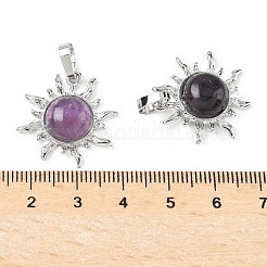 Natural Amethyst Pendants&nbsp;G-F786-08P-27