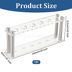 アクリル実験室試験チューブラック  201 ステンレス鋼柱支持スタンドオフピン  透明  240x50x92mm&nbsp;DIY-WH0430-378A
