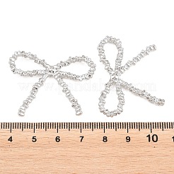 合金ペンダント  ちょう結びのチャーム  カドミウムフリー＆ニッケルフリー＆鉛フリー  プラチナ  29x38x4mm  穴：13x6mm&nbsp;FIND-Z126-01P