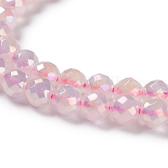 Electroplated Natural Rose Quartz Beads Strands&nbsp;G-Z038-A03-01AB