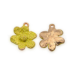 Rose Gold Tone Alloy Enamel Pendants&nbsp;ENAM-J475-04RG