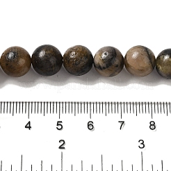 天然キアストライト ビーズ 連売り  ラウンド  10mm  穴：1.2mm  約41個/連  16.38''（41.6センチメートル）&nbsp;G-Q161-A03-04