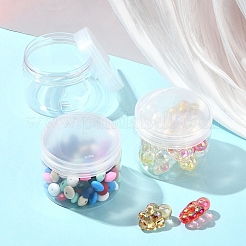 プラスチックビーズ容器20個  ビーズ収納チューブ  コラム  透明  6.95x5.35cm  内径：6.2x4.9のCM  容量：150ml（5.07fl.oz）&nbsp;CON-YW0001-91
