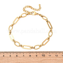 304 Stainless Steel Oval Link Chain Anklets&nbsp;AJEW-A057-01G