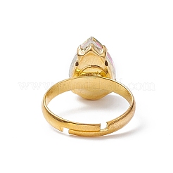 Glass Rhinestone Adjustable Rings&nbsp;RJEW-JR00558