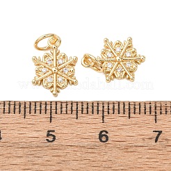 Brass Micro Pave Cubic Zirconia Pendants&nbsp;KK-D019-12G