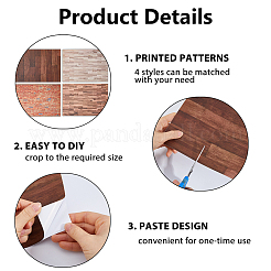 4Bags 4 Colors Paper Wallpaper Mini Model&nbsp;DIY-HS0002-40