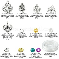 DIY Glass Beads & Alloy Pendant Bracelets Jewelry Making Kits&nbsp;DIY-FS0006-25