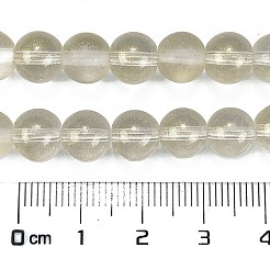 曇りガラスビーズ連売り  金粉付き  ラウンド  古いレース  8mm  穴：1mm&nbsp;X1-GLAA-P065-8mm-01