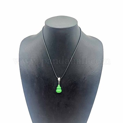 Natural Jade Gourd Pendant Necklaces&nbsp;WJ9079-3-1