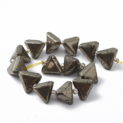 Natural Pyrite Beads Strands&nbsp;G-E590-03-1