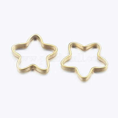 真鍮製コネクター  花  ゴールドカラー  直径約9~10mm  厚さ1mm&nbsp;EC083-1G-1