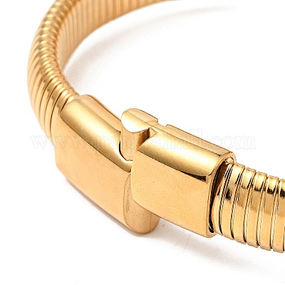 Bangles For Women Chunky Stretch Bracelets Stainless Steel 10mm Wide Bracelet Bangle Multi Layer Stackable
