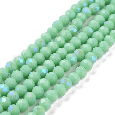 Electroplate Glass Beads Strands&nbsp;EGLA-A034-P6mm-B22-1