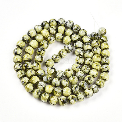 Baking Paint Glass Beads Strands&nbsp;DGLA-N003-10mm-A04-1