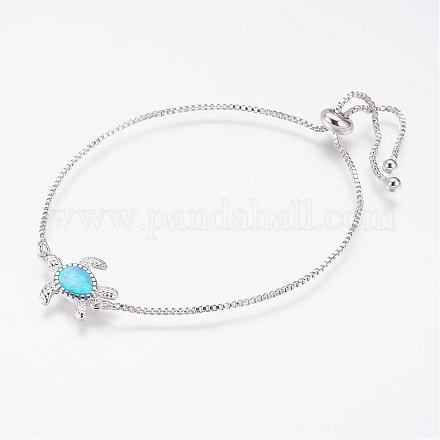 Long-Lasting Plated Adjustable Brass Slider Bracelets BJEW-P165-13A-1