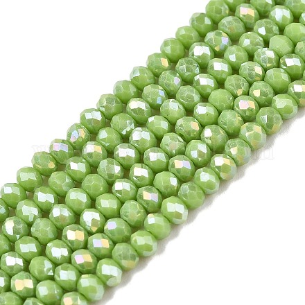 Electroplate Glass Beads Strands EGLA-A044-P2mm-B30-1