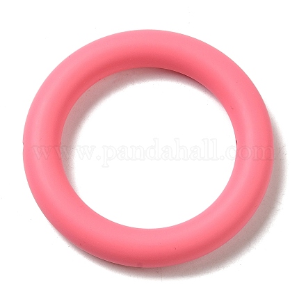シリコンビーズ  リング  淡いバイオレットレッド  65x10mm  穴：3mm&nbsp;SIL-Z010-03E-1