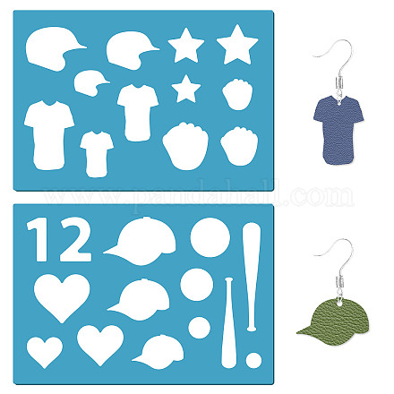 Acrylic Earring Handwork Template DIY-WH0359-069-1