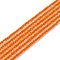 Transparent Glass Beads Strands, Faceted, Round, Orange, 2mm, Hole: 0.6mm, about 182~201pcs/strand, 14.57~15.24 inch((37~38.7cm)