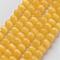 Cat Eye Beads, Round, Gold, 6mm, Hole: 1mm, about 66pcs/strand, 14.5 inch/strand
