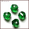 K9 Glass, Imitation Austrian Crystal Beads, Grade AAA, Faceted, Polygon, Green, 10mm, Hole: 0.9~1mm