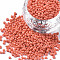 12/0 Glass Seed Beads, Baking Paint, Round Hole, Round, Salmon, 2~3x1.5~2mm, Hole: 0.8mm, about 450g/Pound