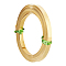 Brass Craft Wire, Flat, Raw(Unplated), 6x0.2mm, about 19.69 Feet(6m)/Roll