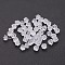 Plastic Ear Nuts, Earring Backs, White, 4x2.5mm, Hole: 0.7mm