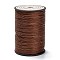 Round Waxed Polyester Thread String, Micro Macrame Cord, Twisted Cord, for Leather Sewing Stitching, Saddle Brown, 0.45mm, about 174.97 yards(160m)/roll